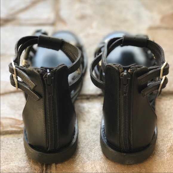 Distressed Leather Roman Caged Gladiator Sandal - Picture 2 of 3